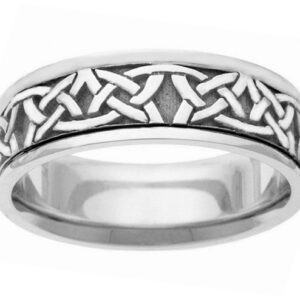 Classic Celtic Platinum Wedding Band Ring