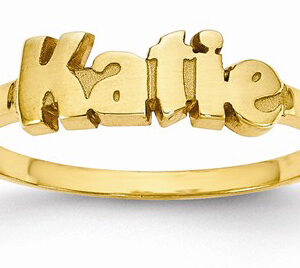 Custom 14K Gold Personalized Name Ring