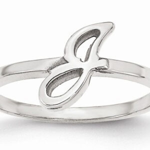 Custom Initial Script Ring, Sterling Silver