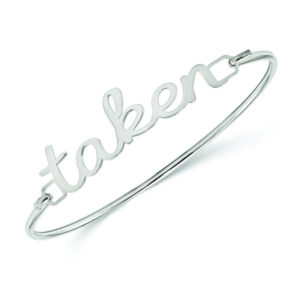 Custom Name or Word Bangle Bracelet in Sterling Silver