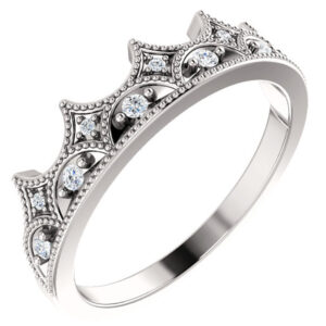 Diamond Crown of Glory Ring in 14K White Gold