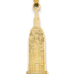 Empire State Building Jewelry Pendant in 14K Gold