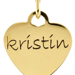 Engravable Heart Pendant in 14K Gold