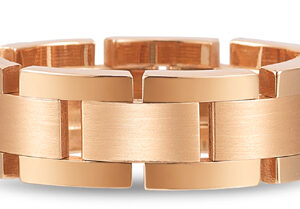 Flexible Designer Wedding Band in 14K Rose Gold