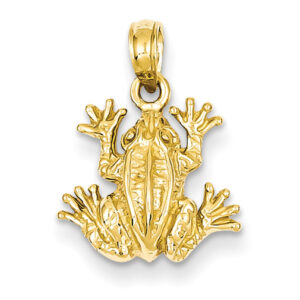 Frog Pendant in 14K Solid Gold