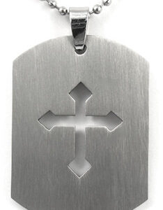 God's Army Titanium Cross Dog Tag Pendant