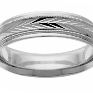 Handcrafted Swiss-Cut Design Wedding Band Ring