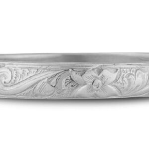 Handmade Paisley Floral Wedding Band in .925 Sterling Silver