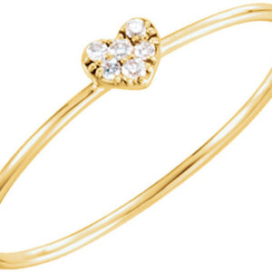 Heart of Diamonds Ring in 14K Yellow Gold