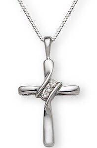 His Banner Over Me Was Love Diamond Cross Pendant