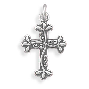 I Am the Vine Cross Pendant, Sterling Silver