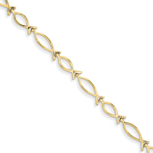 Ichthus Bracelet, 14K Gold