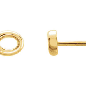 Infinity Stud Earrings in 14K Yellow Gold