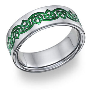 Irish Celtic Heart Love Knot Wedding Band