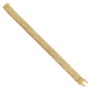 Italian 14K Gold Bismark Bracelet, 8 Inches