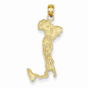 Italy Charm Pendant, 14K Gold