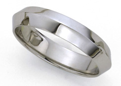 Knife-Edge Platinum Wedding Band - 5mm