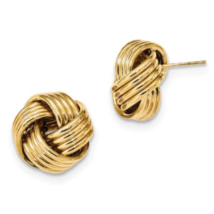 Large Loveknot Earrings in 14K Gold