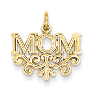 Paisley Mom Pendant, 14K Gold