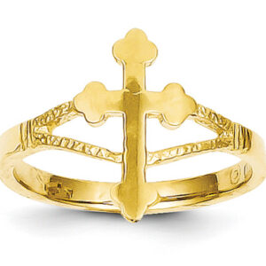 Passion Cross Ring, 14K Gold