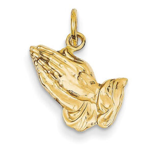 Praying Hands Pendant in 14K Gold