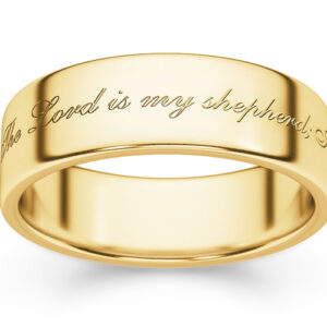 Psalm 23 Bible Verse Ring in 14K Gold