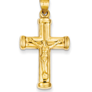 Reversible Crucifix / Cross Pendant in 14K Gold