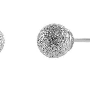 Silver Stardust Ball Earrings