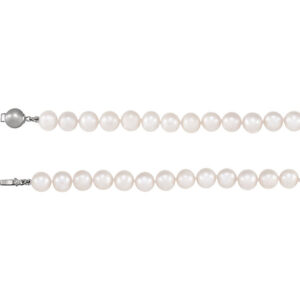 Single Strand Freshwater Pearl Bracelet in Silver