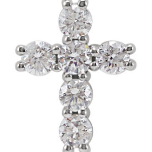 Small 1/4 Carat Diamond Cross Pendant