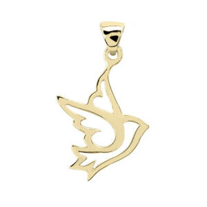 Small 14K Gold Holy Spirit Dove Pendant