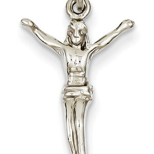 Small 14K White Gold Corpus Christi Pendant