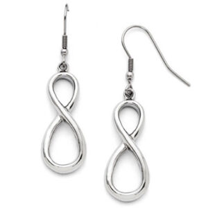 Stainless Steel Infinity Earrings