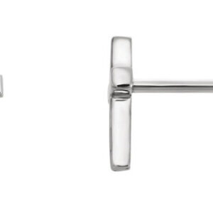 Sterling Silver Cross Stud Earrings