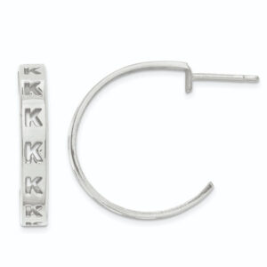 Sterling Silver Custom Initial Hoop Earrings