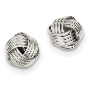 Sterling Silver Love Knot Stud Earrings