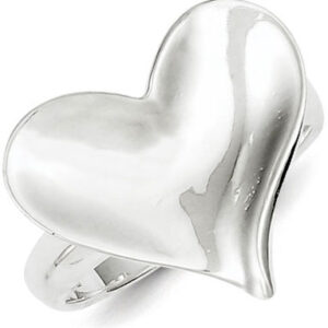 Sterling Silver Satin Finish Heart Ring