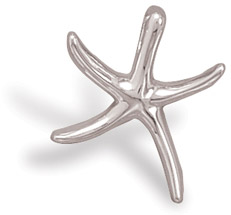 Sterling Silver Starfish Slide Pendant