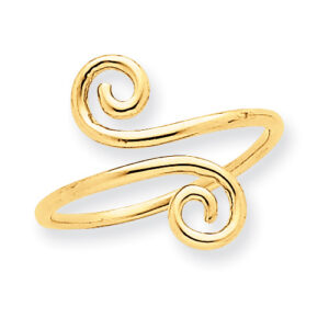 Swirl Toe Ring, 14K Gold