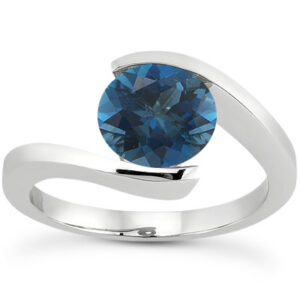 Tension Set London Blue Topaz Ring