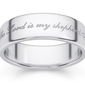 The Lord is My Shepherd Psalm 23 Ring in Sterling Silver