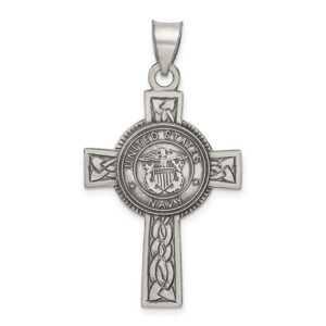 US Navy Cross Pendant in Sterling Silver