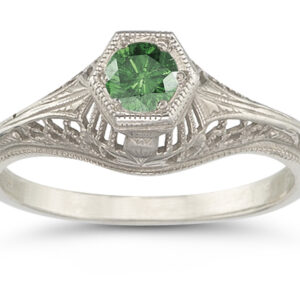 Vintage Art Deco Emerald Ring