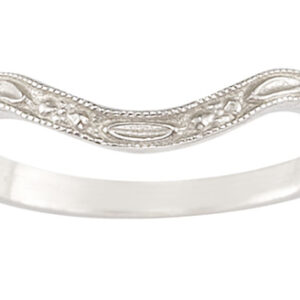 Vintage-Style Wedding Band in Sterling Silver