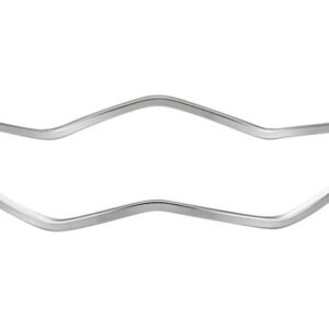 Wavy Silver Bangle Bracelet