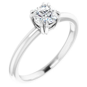 conflict-free GIA certified 1/2 carat double-prong diamond solitaire ring