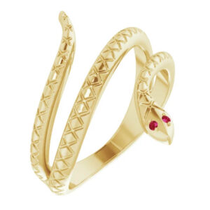 ruby snake ring 14k gold